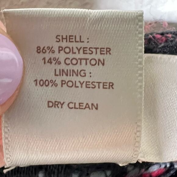 Loft sz 4 petite 4P Black & red tweed straight pencil business casual skirt B112 - Picture 4 of 5